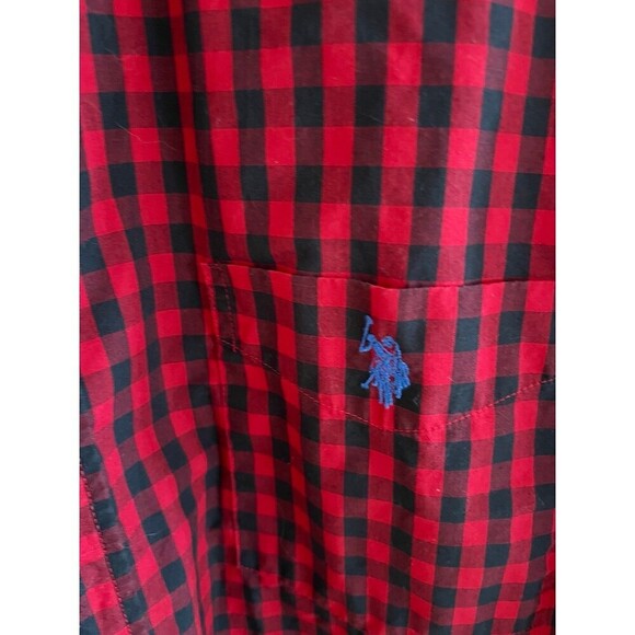 U S Polo Assn Men’s XLT Buffalo Plaid Long Sleeve Shirt - Picture 3 of 5